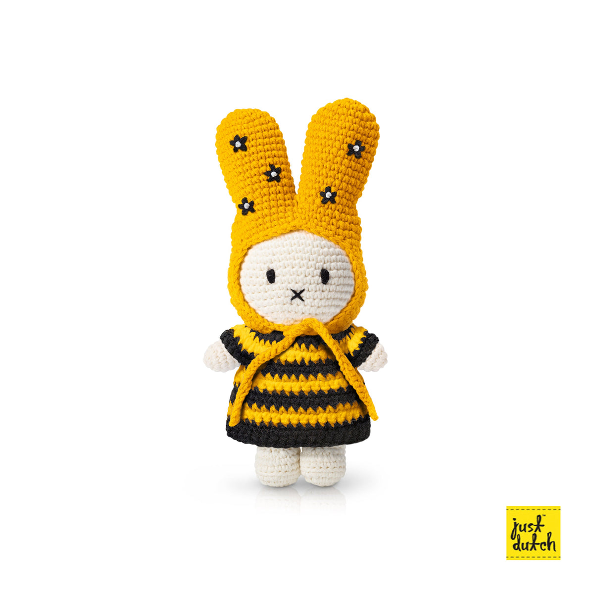 Miffy Bumble Bee Crochet Doll Handmade Yellow Soft Toy Flower Hat