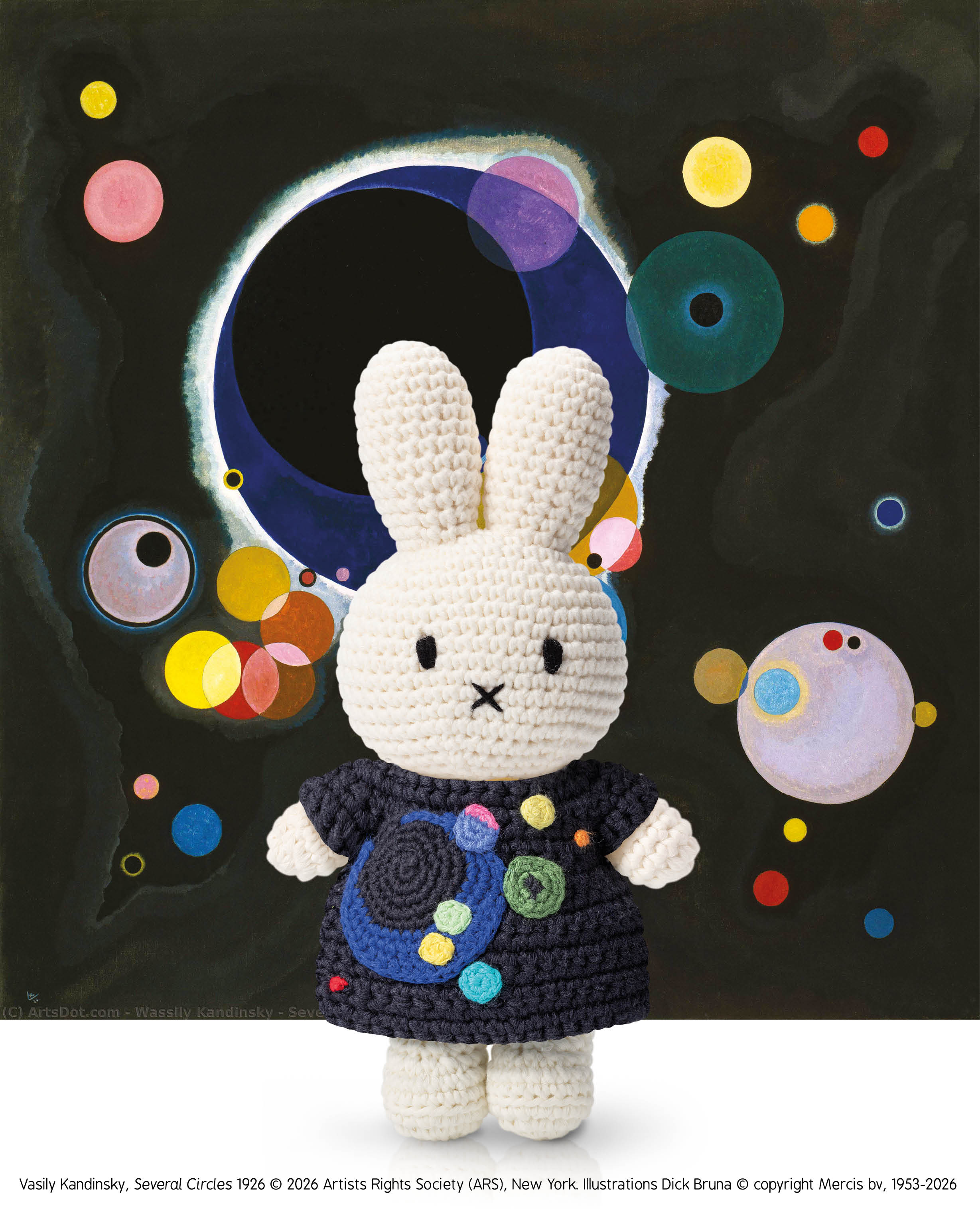 Miffy Kandinsky Inspired Dress Art Doll